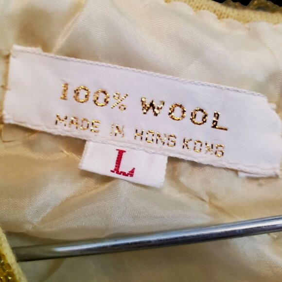 60s Sequin Beaded Yellow Skirt Set XL NWT Cleopatra Movie Inspired Hong Kong - Picture 5 of 16